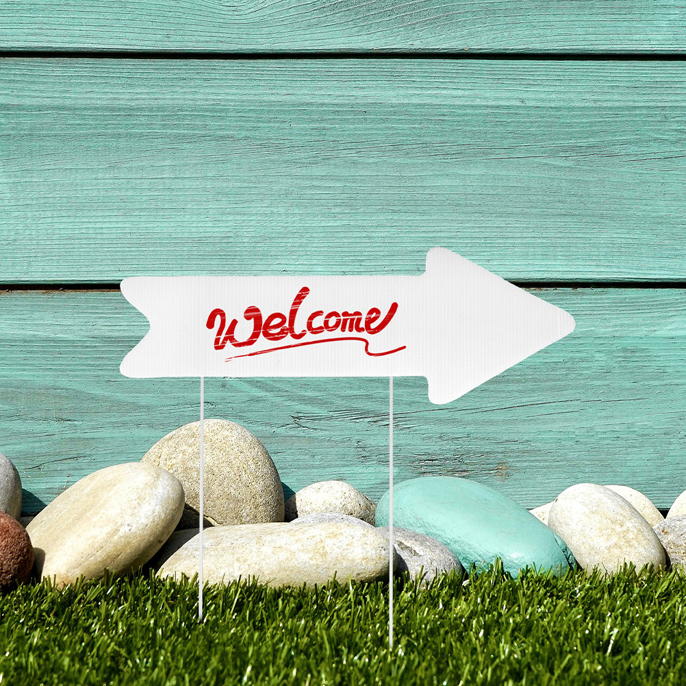 2Pcs Blank Yard Sign Arrow Sta - Yard Sign Blank 评论和价格