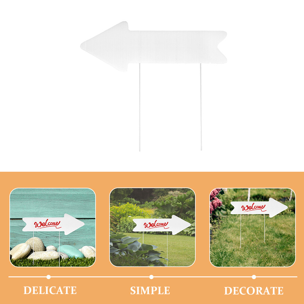 2Pcs Blank Yard Sign Arrow Sta - Yard Sign Blank 评论和价格